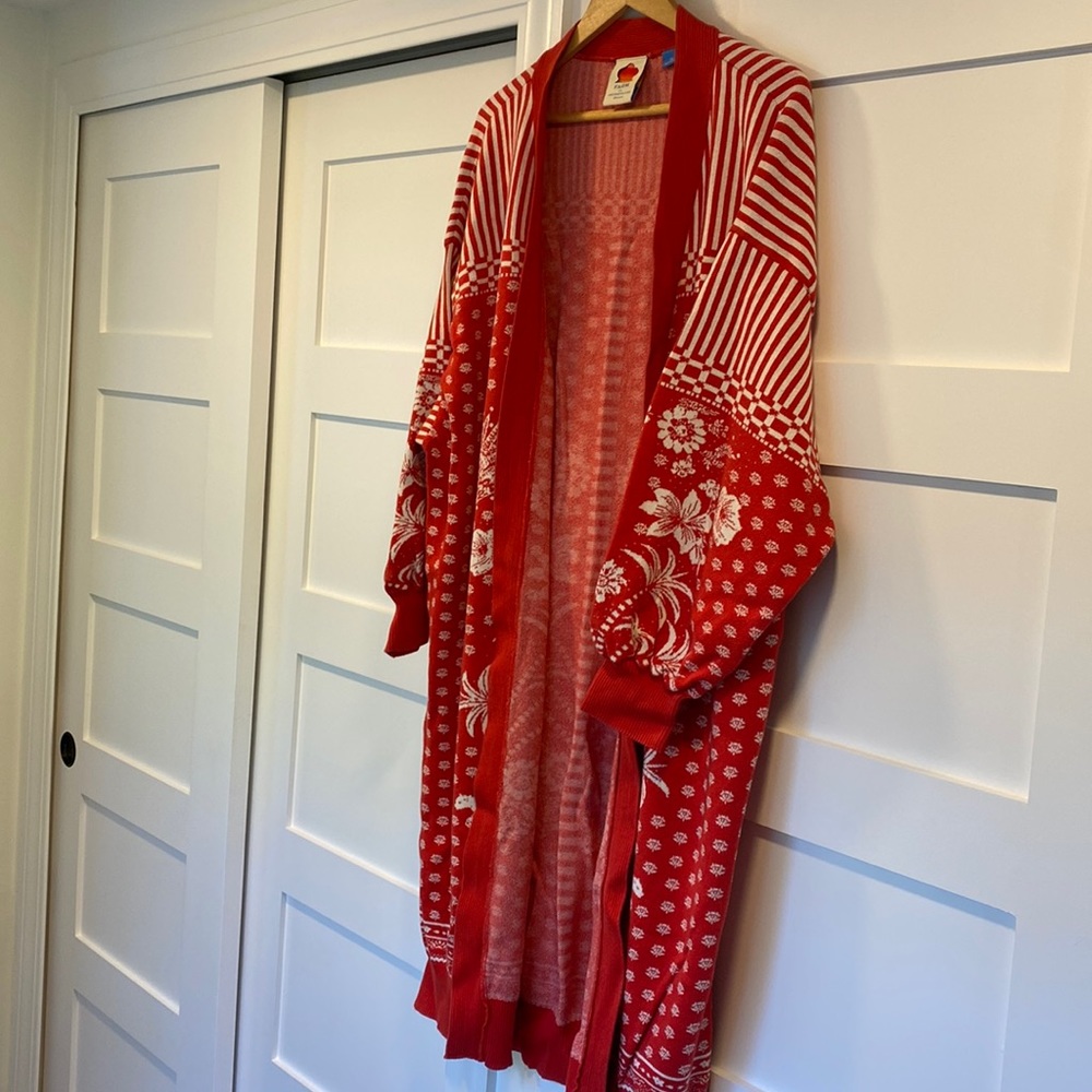 EUC from Anthro! Farm Rio Tropical Cardigan 2XL